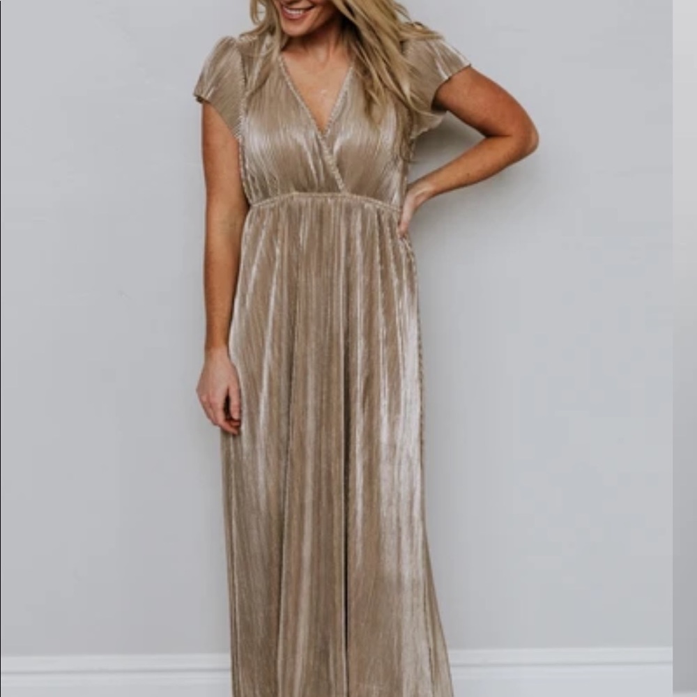 Athena champagne maxi dress